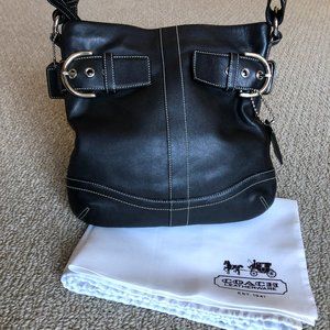 Coach Soho Slim Black Leather Handbag w/ Dust Bag G05Q-1452